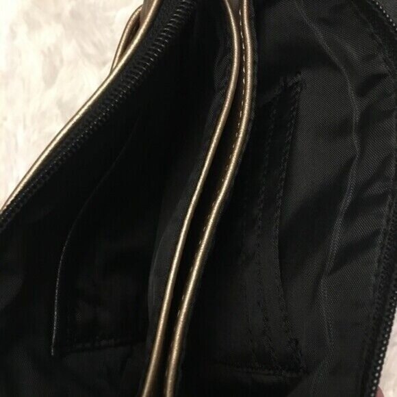 Kenneth Cole Reaction Gold Shoulder Bag Purse Crossbody Messenger Faux leather - Picture 4 of 5